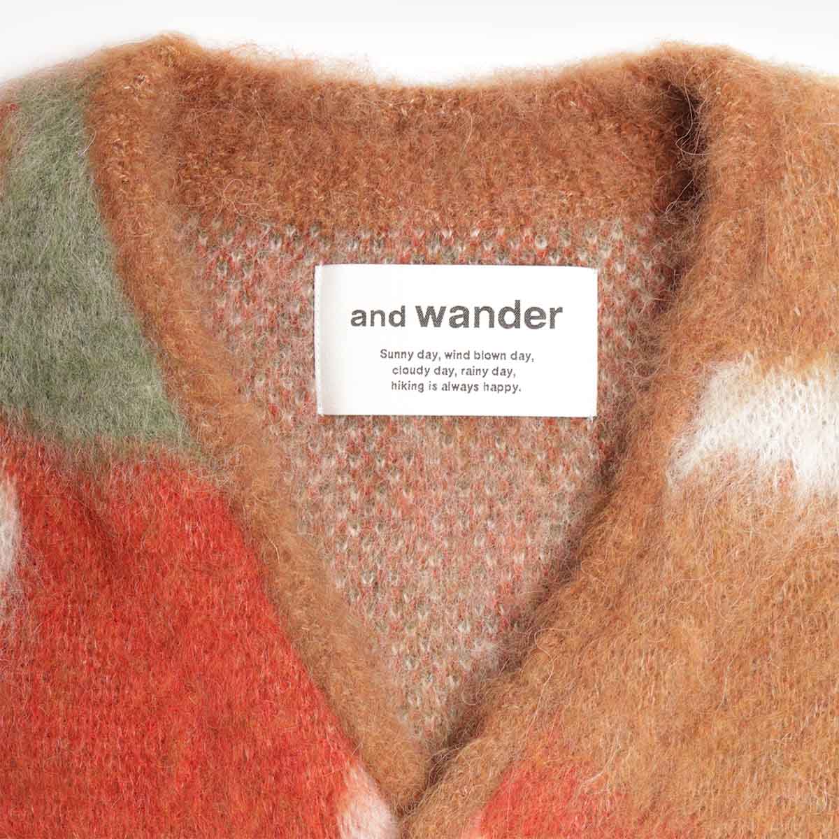And Wander Shaggy Knit Mix Colour Cardigan - Image 4