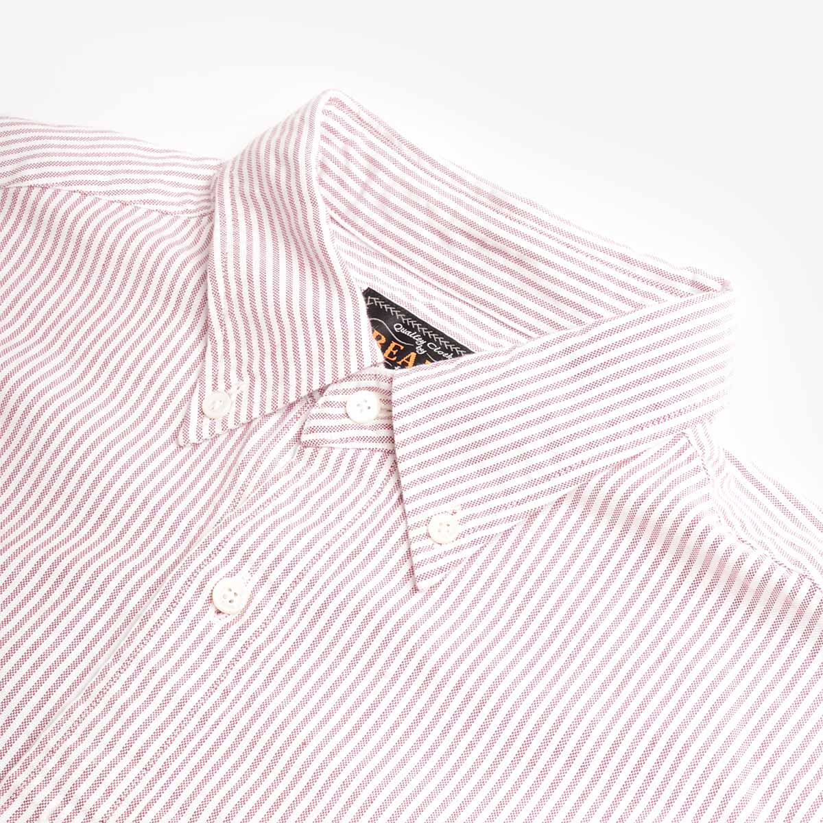 Beams Plus Button Down Oxford Candy Stripe Shirt - Image 3